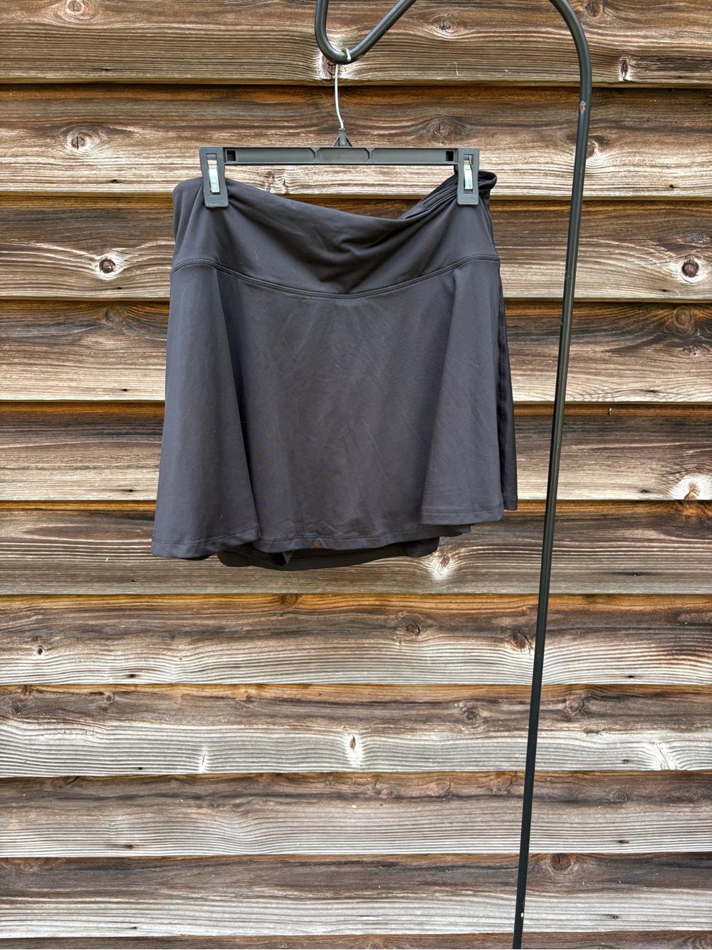 Black Athletic Skort with Built-In Shorts